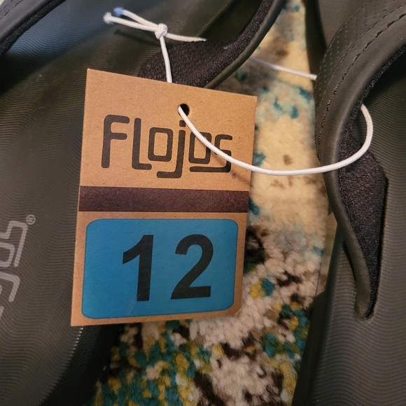 NWT Flojos Ryan Style Black Thick Strap Mens Flip-Flops, Size 12 - Picture 6 of 7